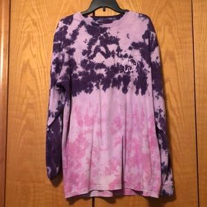 XL Tie dye ombré purple/pink ivory Ella long sleeve tee